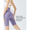 imageYvette Womens Biker Shorts Tummy Control High Waist Running Workout Yoga ShortsPurple