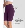 imageYvette Womens Biker Shorts Tummy Control High Waist Running Workout Yoga ShortsReddish Purple