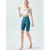 imageYvette Womens Biker Shorts Tummy Control High Waist Running Workout Yoga ShortsSea Blue