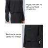 imageYvette Womens Half Zip Pullover Stand Collar Cropped Workout Sweatshirt with Pockets Long Sleeve Shirts ClothesBlack