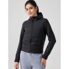 imageYvette Womens Lightweight Warm Puffer Jacket with Hood Full Zip Insulated Winter Running Coat with PocketsBlack