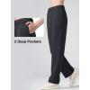 imageYvette Womens Sweatpants Casual Pants Open Bottom with Pockets Yoga LoungeBlack