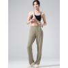imageYvette Womens Sweatpants Casual Pants Open Bottom with Pockets Yoga LoungeOak