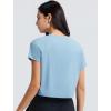 imageYvette Workout Crop Tops for Women Loose Fit Short Sleeve Shirts Breathable Athletic Gym Yoga Casual Cropped TShirtsBlue