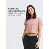 imageYvette Workout Crop Tops for Women Loose Fit Short Sleeve Shirts Breathable Athletic Gym Yoga Casual Cropped TShirtsDark Pink
