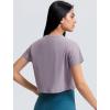 imageYvette Workout Crop Tops for Women Loose Fit Short Sleeve Shirts Breathable Athletic Gym Yoga Casual Cropped TShirtsPink