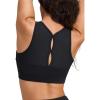 imageYvette Front Zip Sports Bras for Women High Impact Supportive Mesh Back Bra for RunningBlack