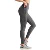 imageYvette Leggings with Pockets for Women Compression Leggings Tummy Control Butt Lifting Mesh Workout PantsGrey