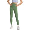 imageYvette Womens High Waist Athletic Leggings with Inner Pockets Tummy Control TightsGreen