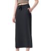 imageYvette Womens Midi Length Athletic Skirts High Waist Tennis Skirts for WomenBlack