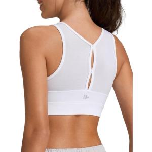 imageYvette Front Zip Sports Bras for Women High Impact Supportive Mesh Back Bra for RunningWhite