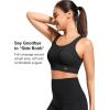 imageYvette High Support Sports Bras for Women Zip Front Closure Sports Bra Plus Size Supportive Mold Cups Running WorkoutBlack