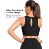 imageYvette High Support Sports Bras for Women Zip Front Closure Sports Bra Plus Size Supportive Mold Cups Running WorkoutBlack