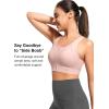 imageYvette High Support Sports Bras for Women Zip Front Closure Sports Bra Plus Size Supportive Mold Cups Running WorkoutPink