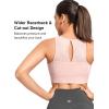 imageYvette High Support Sports Bras for Women Zip Front Closure Sports Bra Plus Size Supportive Mold Cups Running WorkoutPink
