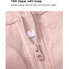 imageYvette High Support Sports Bras for Women Zip Front Closure Sports Bra Plus Size Supportive Mold Cups Running WorkoutPink