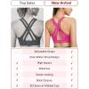 imageYvette High Impact Women Sports Bra Front Closure Double Deck Mesh Running Bra for Plus Size for Plus SizeBright Rose Red