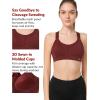 imageYvette High Impact Women Sports Bra Front Closure Double Deck Mesh Running Bra for Plus Size for Plus SizeBurgundy