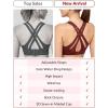 imageYvette High Impact Women Sports Bra Front Closure Double Deck Mesh Running Bra for Plus Size for Plus SizeBurgundy