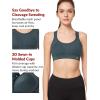 imageYvette High Impact Women Sports Bra Front Closure Double Deck Mesh Running Bra for Plus Size for Plus SizeHaze Blue
