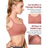 imageYvette High Impact Women Sports Bra Front Closure Double Deck Mesh Running Bra for Plus Size for Plus SizeRose Red
