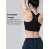 imageYvette Sports Bras for Women Ribbed High Neck Racerback TopsBlack