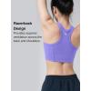 imageYvette Sports Bras for Women Ribbed High Neck Racerback TopsPurple