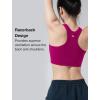imageYvette Sports Bras for Women Ribbed High Neck Racerback TopsRose Red