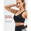 imageYvette Supportive Sports Bra Adjustable Straps Plus Size Workout Running High Impact Sports Bras for Women Sewn in PadsBlack