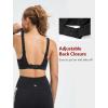 imageYvette Supportive Sports Bra Adjustable Straps Plus Size Workout Running High Impact Sports Bras for Women Sewn in PadsBlack