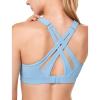 imageYvette High Impact Women Sports Bra Front Closure Double Deck Mesh Running Bra for Plus Size for Plus SizeBlue