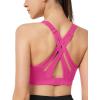 imageYvette High Impact Women Sports Bra Front Closure Double Deck Mesh Running Bra for Plus Size for Plus SizeBright Rose Red