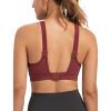 imageYvette Supportive Sports Bra Adjustable Straps Plus Size Workout Running High Impact Sports Bras for Women Sewn in PadsBurgundy