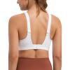 imageYvette Supportive Sports Bra Adjustable Straps Plus Size Workout Running High Impact Sports Bras for Women Sewn in PadsWhite