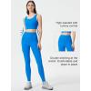 imageYvette Athletic Leggings for Women High Waist Tummy Control Non SeeThrough Workout TightsCapri Blue