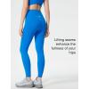 imageYvette Athletic Leggings for Women High Waist Tummy Control Non SeeThrough Workout TightsCapri Blue