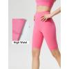 imageYvette Biker Shorts for Women Tummy Control High Waist Running Workout Gym Yoga ShortsPink