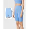 imageYvette Biker Shorts for Women Tummy Control High Waist Running Workout Gym Yoga ShortsSky Blue