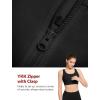 imageYvette Front Zipper Sports Bras for Women High Support Large Bust Supportive Racerback Sports Bra High Impact for RunningBlack