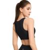 imageYvette Front Zipper Sports Bras for Women High Support Large Bust Supportive Racerback Sports Bra High Impact for RunningBlack