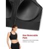 imageYvette Front Zipper Sports Bras for Women High Support Large Bust Supportive Racerback Sports Bra High Impact for RunningBlack