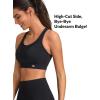 imageYvette High Impact Sports Bras for Women Racerback Supportive Bras for RunningBlack