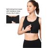 imageYvette High Impact Sports Bras for Women Zip Front Racerback Supportive Bras for Large BustBlack