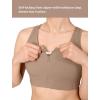 imageYvette High Impact Sports Bras for Women Zip Front Racerback Supportive Bras for Large BustBrown