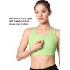 imageYvette High Impact Sports Bras for Women Zip Front Racerback Supportive Bras for Large BustHighlighter Green