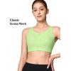 imageYvette High Impact Sports Bras for Women Zip Front Racerback Supportive Bras for Large BustHighlighter Green