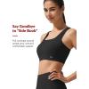 imageYvette High Support Sports Bras for Women Sewn in Padding Racerback Sports Bra High Impact No Bounce for Large BreastsBlack