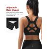 imageYvette High Support Sports Bras for Women Sewn in Padding Racerback Sports Bra High Impact No Bounce for Large BreastsBlack
