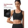 imageYvette High Support Sports Bras for Women Sewn in Padding Racerback Sports Bra High Impact No Bounce for Large BreastsBlack