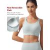 imageYvette High Support Sports Bras for Women Sewn in Padding Racerback Sports Bra High Impact No Bounce for Large BreastsGrey